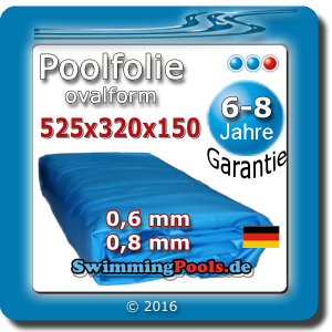 Poolfolie 5 25 X 3 20 X 1 50 M Pool Ersatzfolie Oval