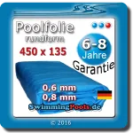 Poolfolie rund 450 x 135 Pool Ersatzfolie