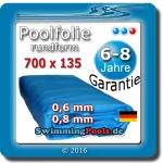 Poolfolie rund 700 x 135 Pool Ersatzfolie