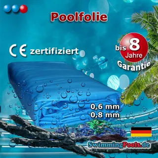 Auswahl Stärke der Poolfolie für Einzel Stahlwand Pool achtform 470 x 300 x 135